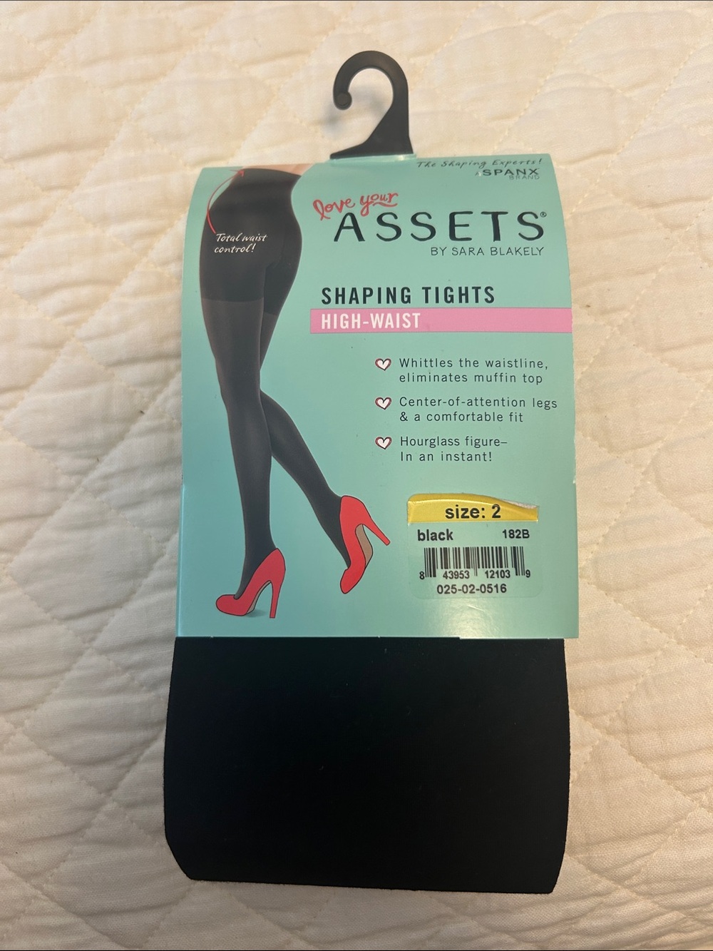 Assets By Spanx Black High-Waist Shaping Tights - Size 2